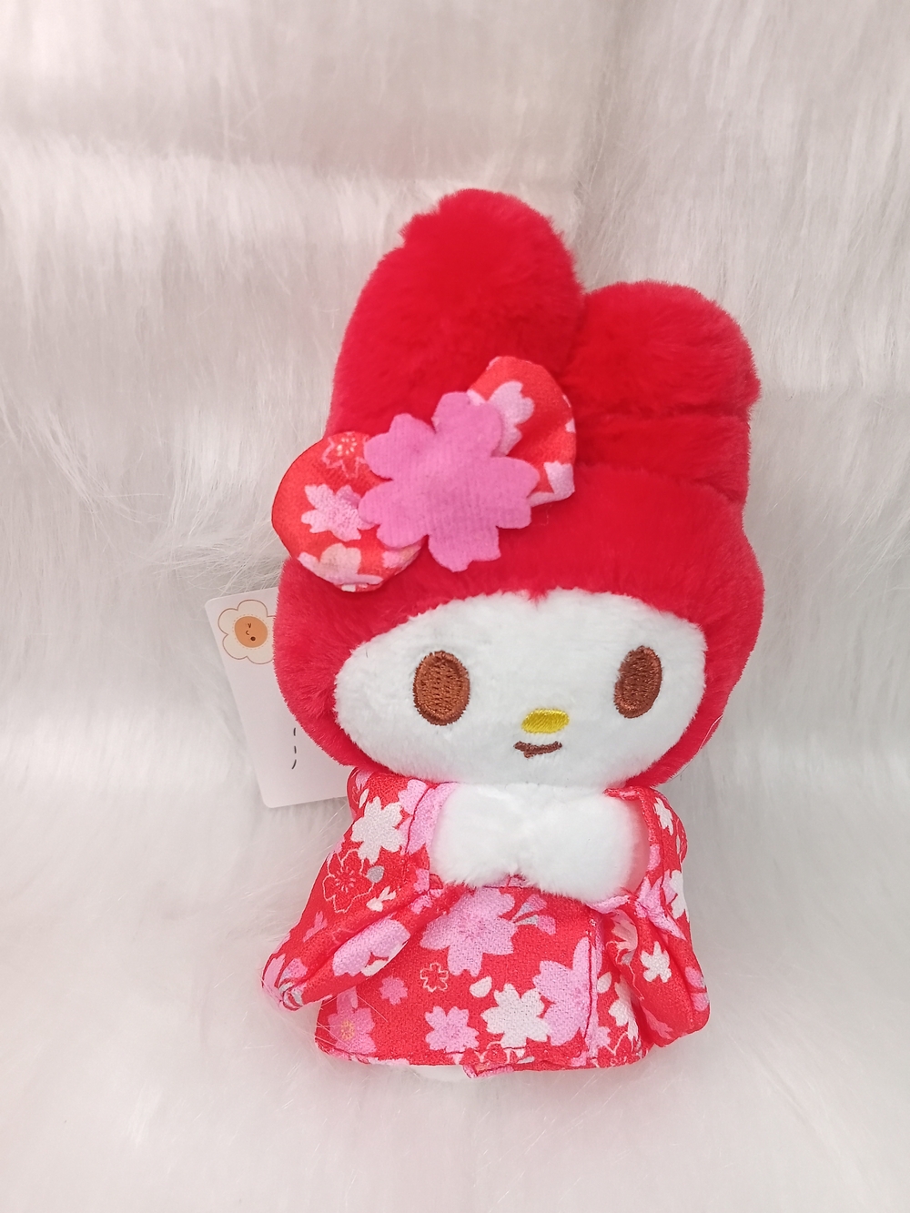 My Melody Plush Cherry Blossom Keychain